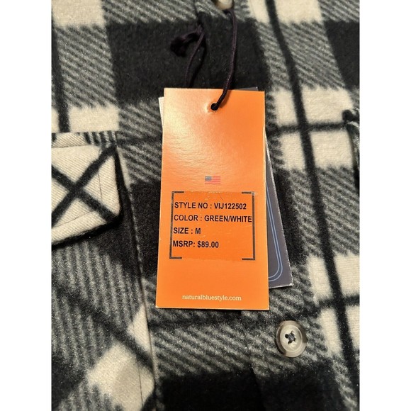 NEW Trademark Visitor Premium Men's Plaid Button Down Fleece Jacket Size M - Picture 3 of 5